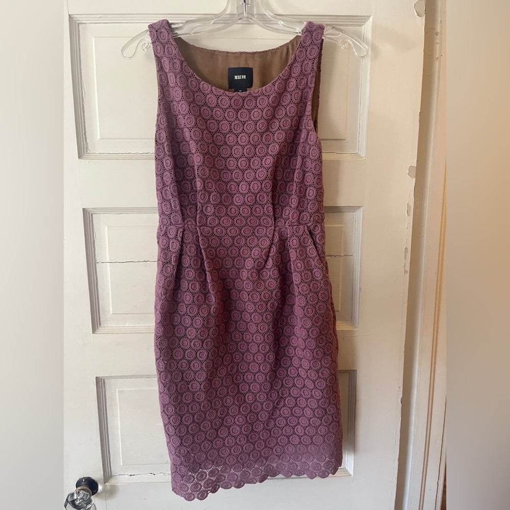 Maeve Anthropologie Sz 2P Mauve Purple Sleeveless Knee Length Dress